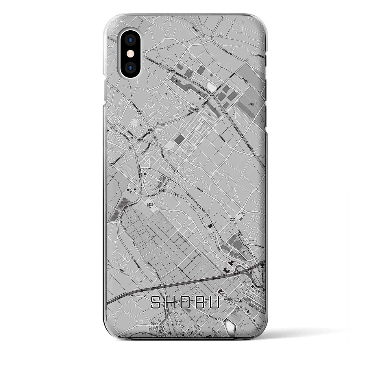 【菖蒲(埼玉県)】地図柄iPhoneケース(クリアタイプ)