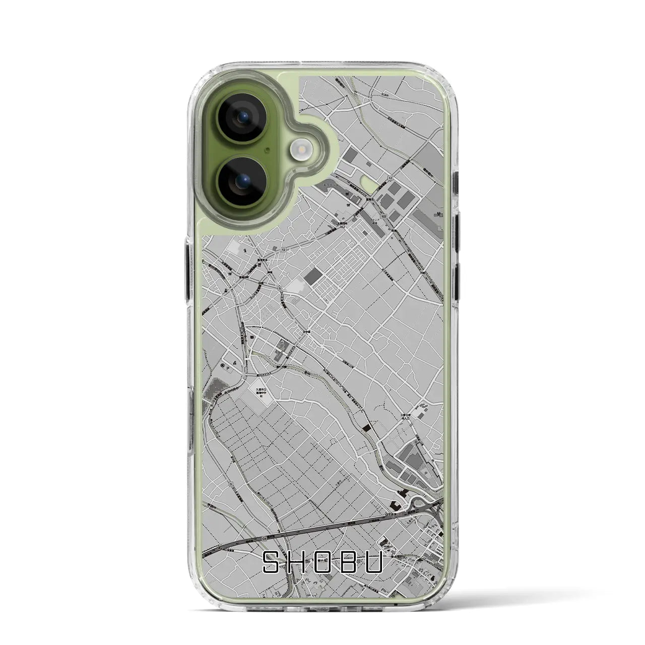 【菖蒲(埼玉県)】地図柄iPhoneケース(MagSafeタイプ)