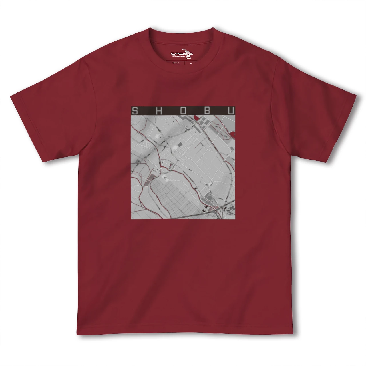 【菖蒲(埼玉県)】地図柄ヘビーウェイトTシャツ