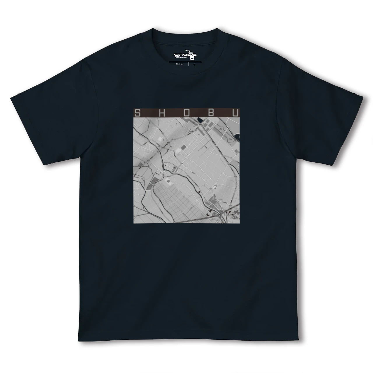 【菖蒲(埼玉県)】地図柄ヘビーウェイトTシャツ
