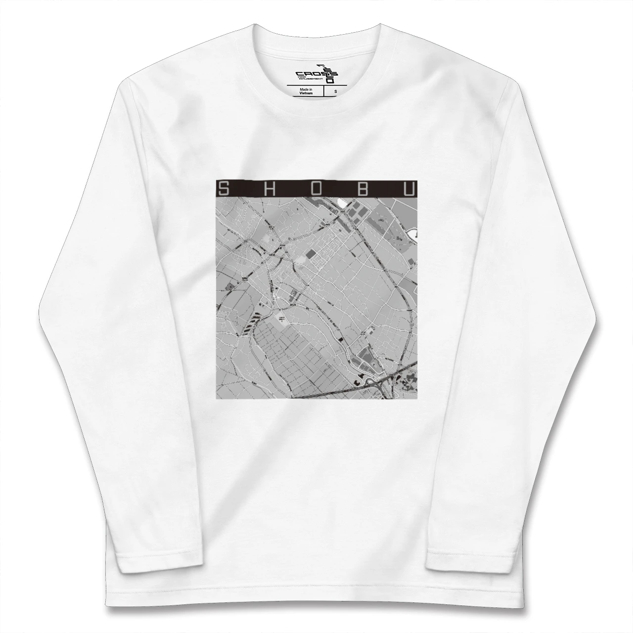 【菖蒲(埼玉県)】地図柄ロングスリーブTシャツ