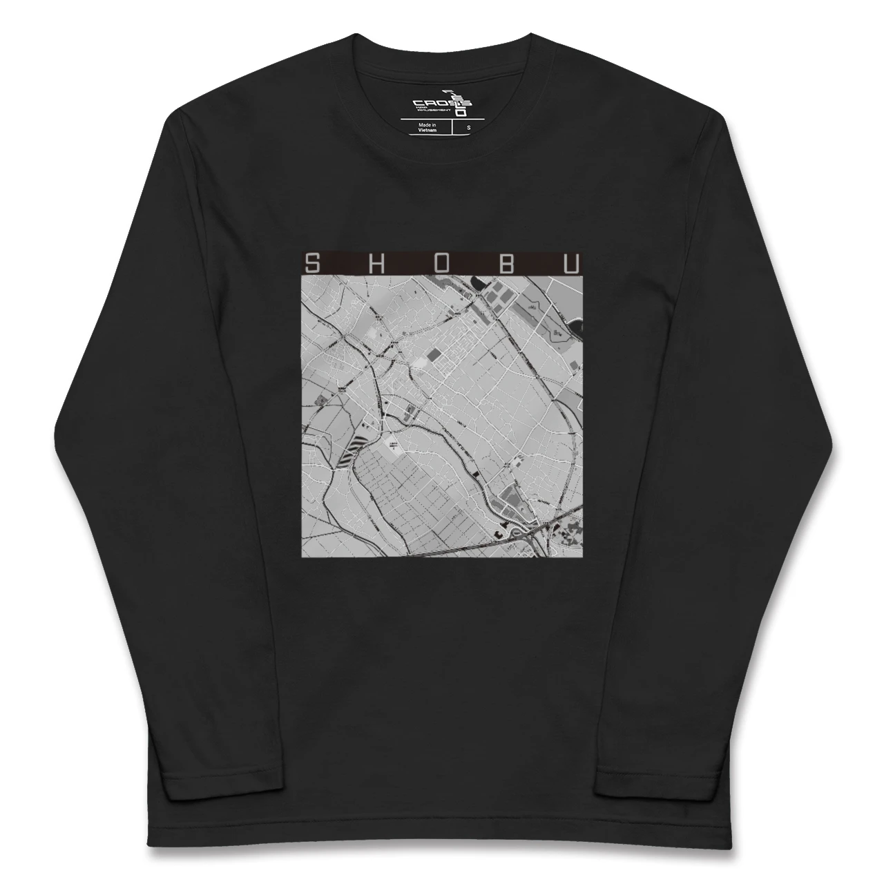 【菖蒲(埼玉県)】地図柄ロングスリーブTシャツ