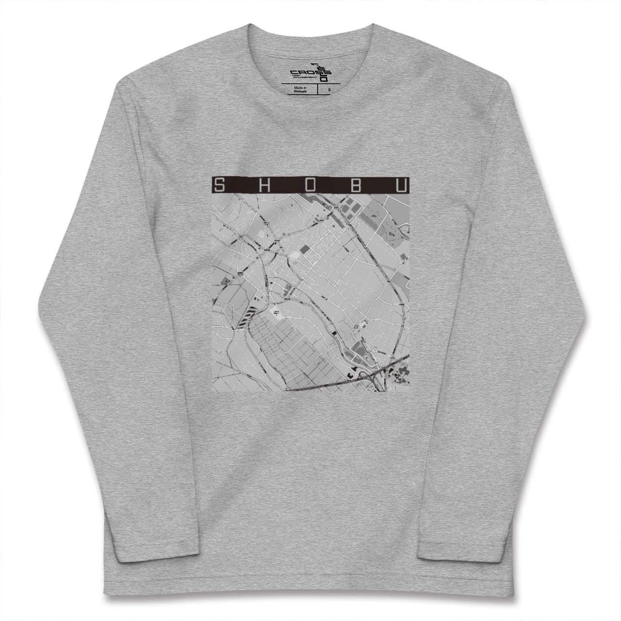 【菖蒲(埼玉県)】地図柄ロングスリーブTシャツ