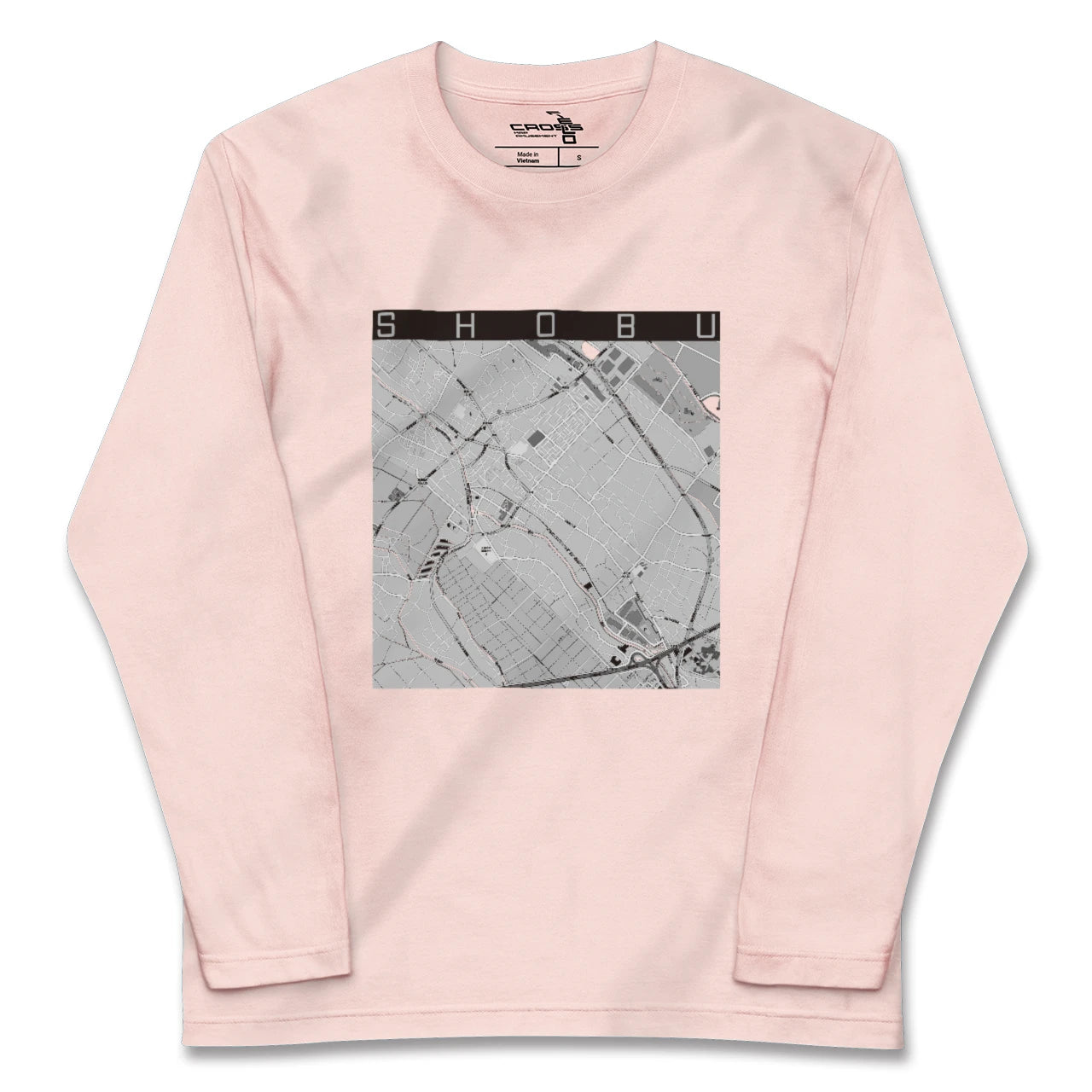 【菖蒲(埼玉県)】地図柄ロングスリーブTシャツ