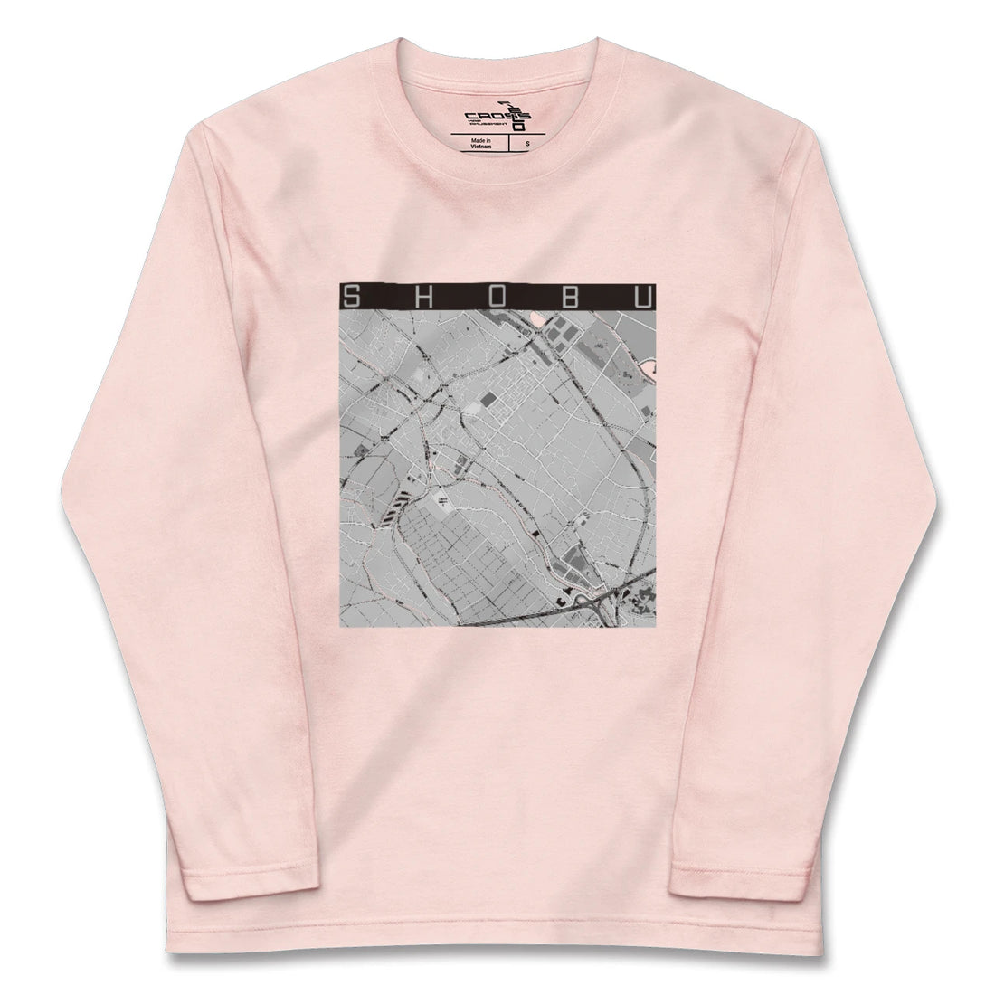 【菖蒲(埼玉県)】地図柄ロングスリーブTシャツ
