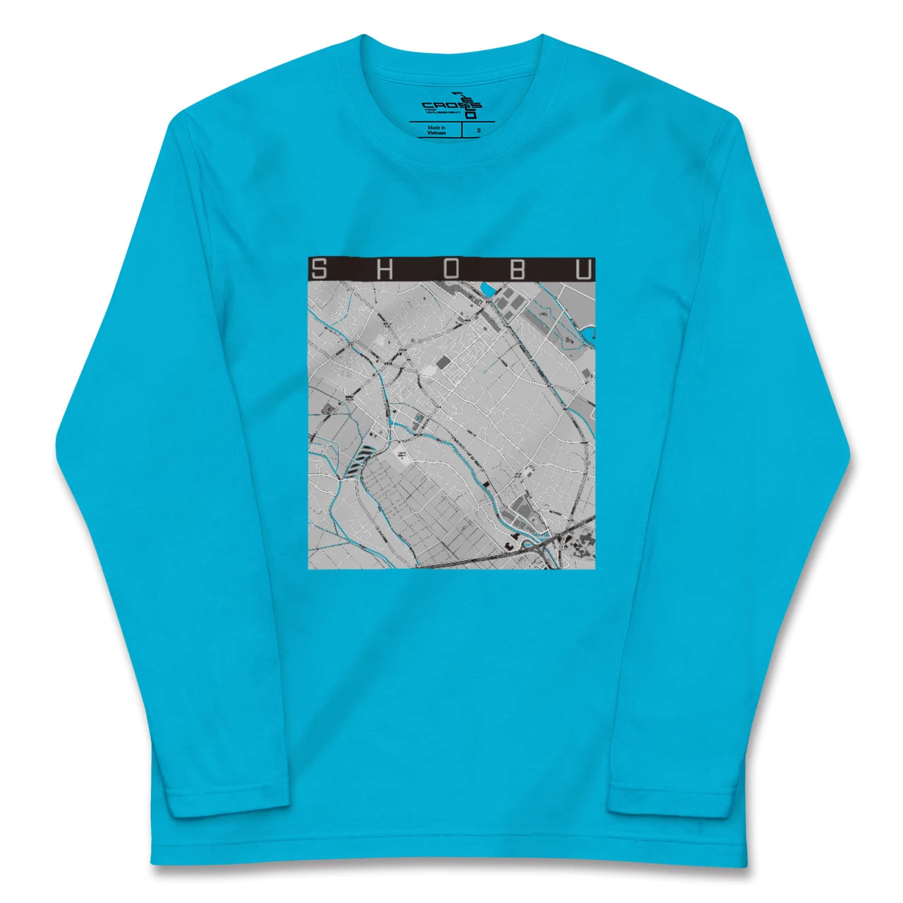 【菖蒲(埼玉県)】地図柄ロングスリーブTシャツ