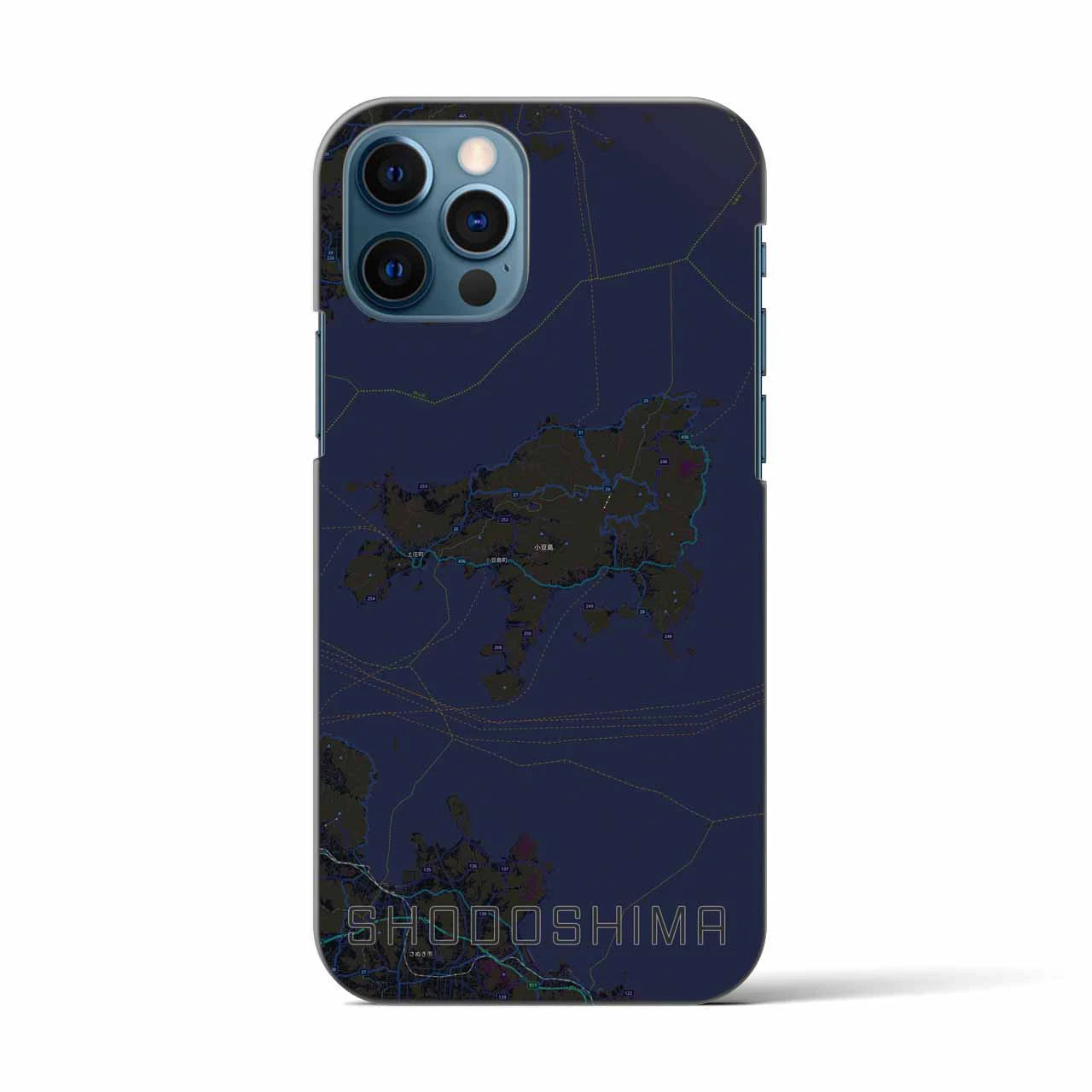 【小豆島(香川県)】地図柄iPhoneケース(バックカバータイプ)
