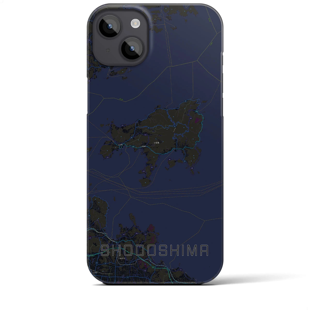 【小豆島(香川県)】地図柄iPhoneケース(バックカバータイプ)