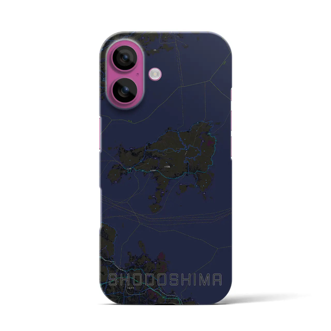 【小豆島(香川県)】地図柄iPhoneケース(バックカバータイプ)