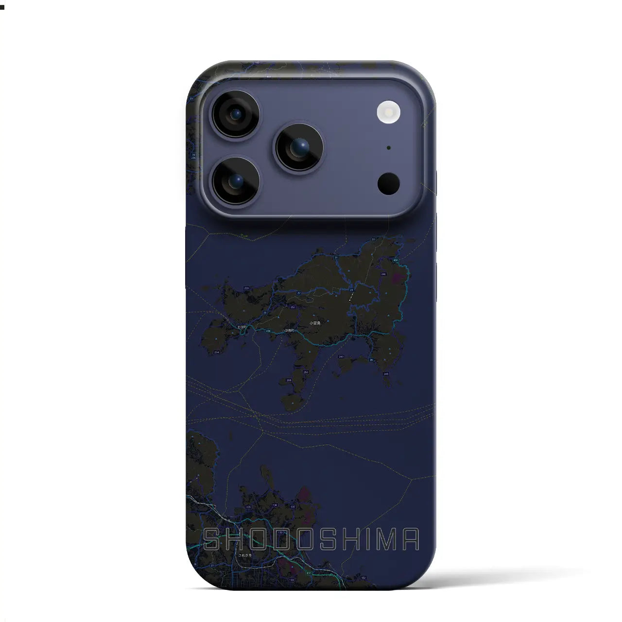 【小豆島(香川県)】地図柄iPhoneケース(バックカバータイプ)