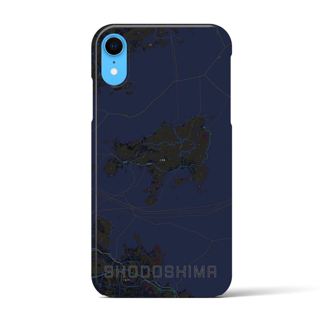 【小豆島(香川県)】地図柄iPhoneケース(バックカバータイプ)