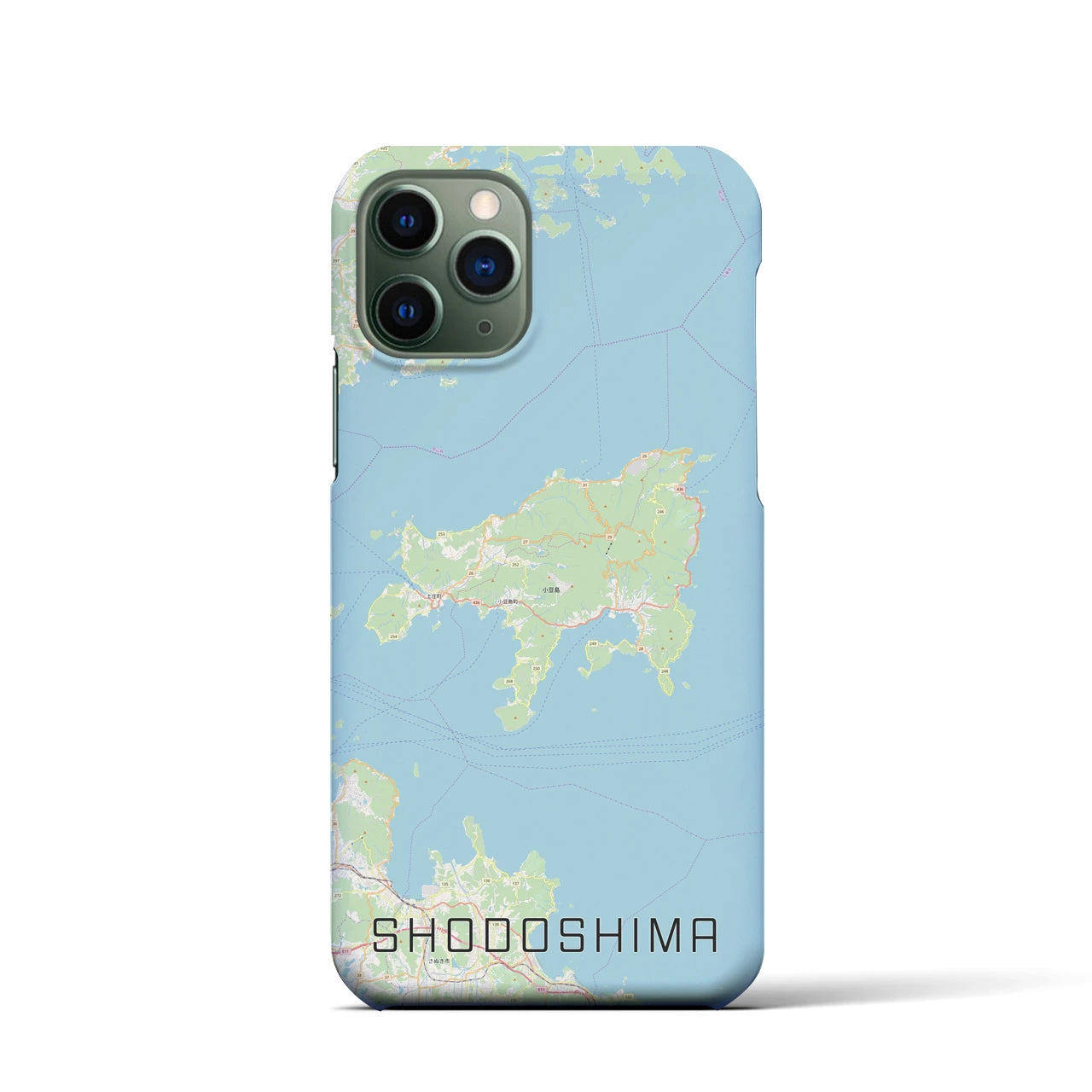 【小豆島(香川県)】地図柄iPhoneケース(バックカバータイプ)
