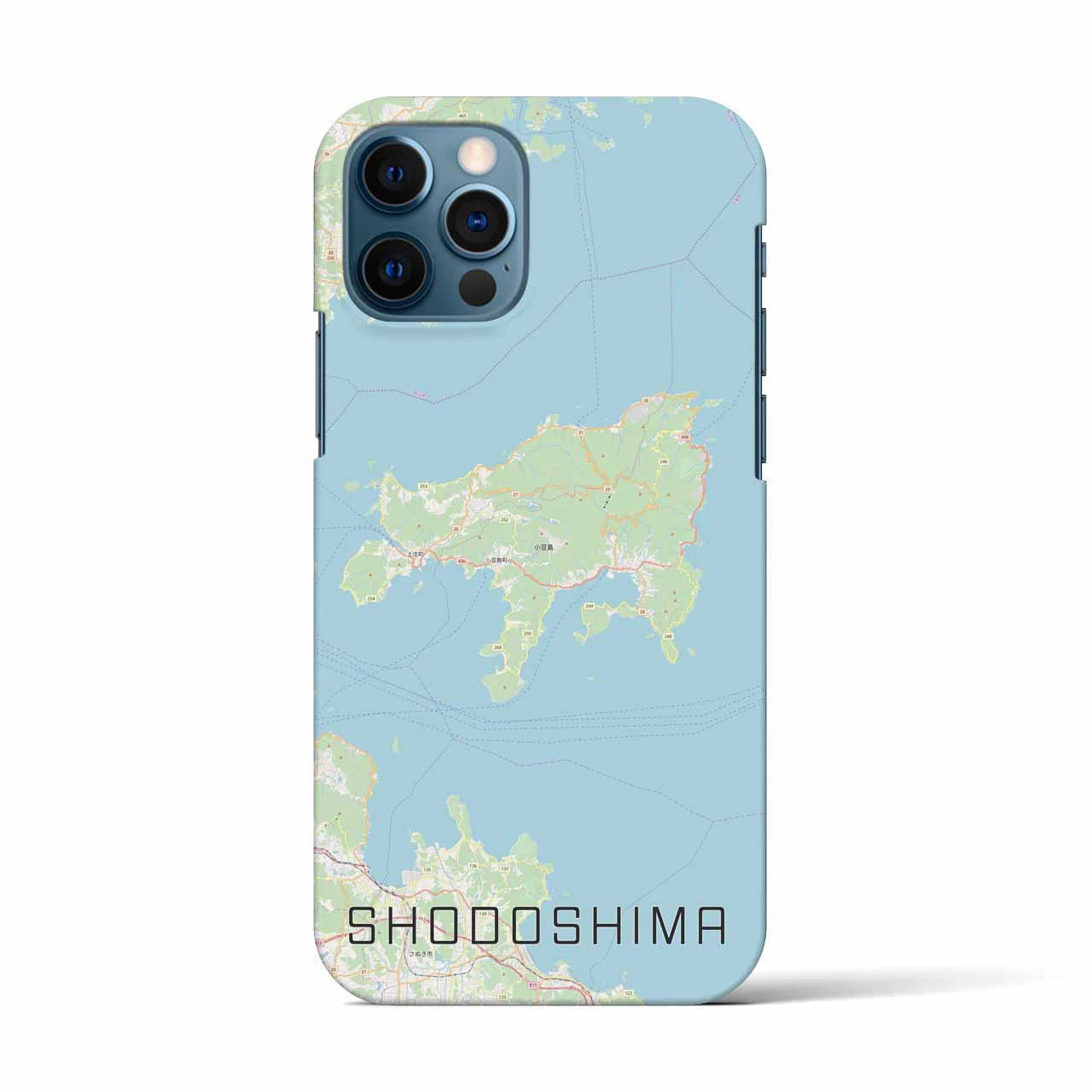 【小豆島(香川県)】地図柄iPhoneケース(バックカバータイプ)