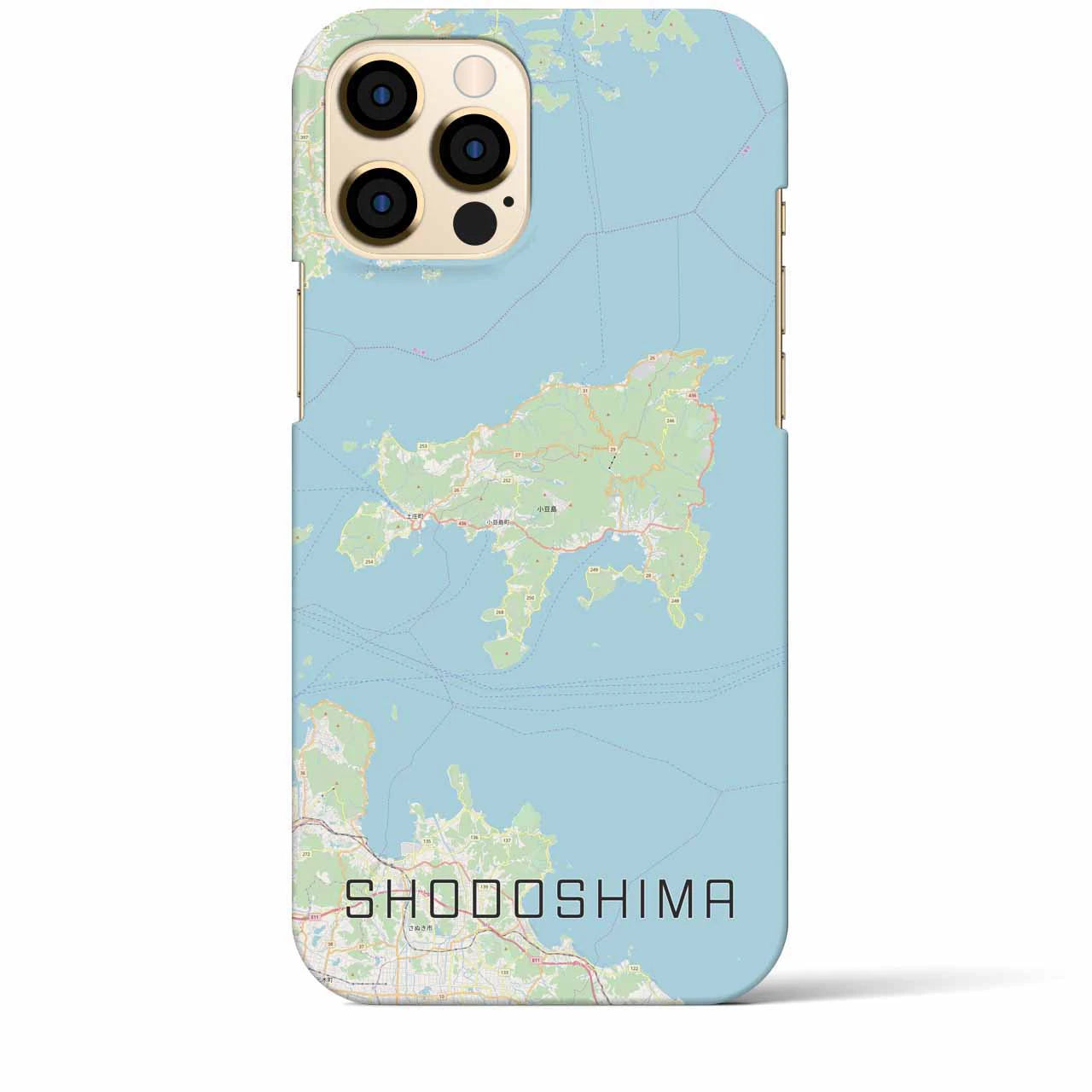 【小豆島(香川県)】地図柄iPhoneケース(バックカバータイプ)