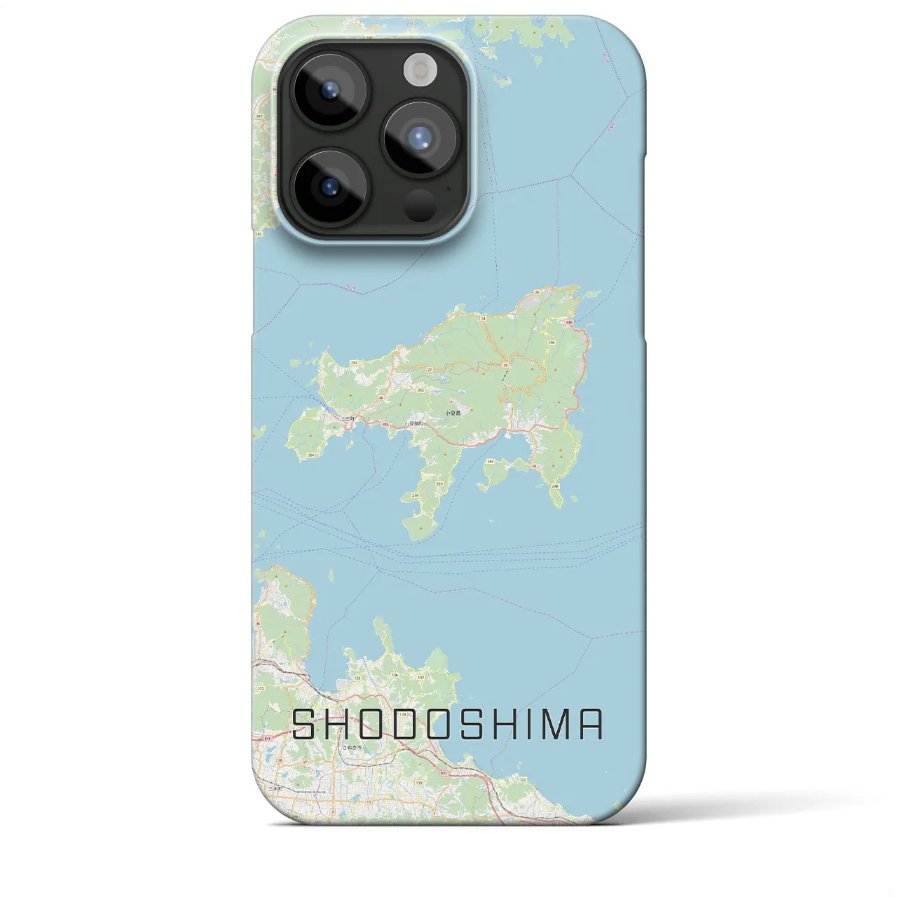 【小豆島(香川県)】地図柄iPhoneケース(バックカバータイプ)