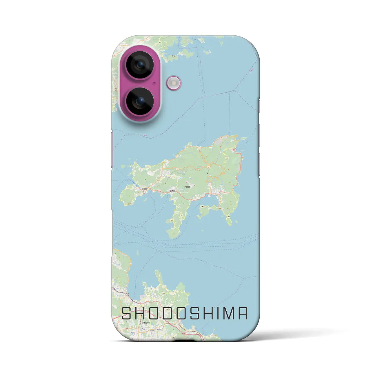 【小豆島(香川県)】地図柄iPhoneケース(バックカバータイプ)