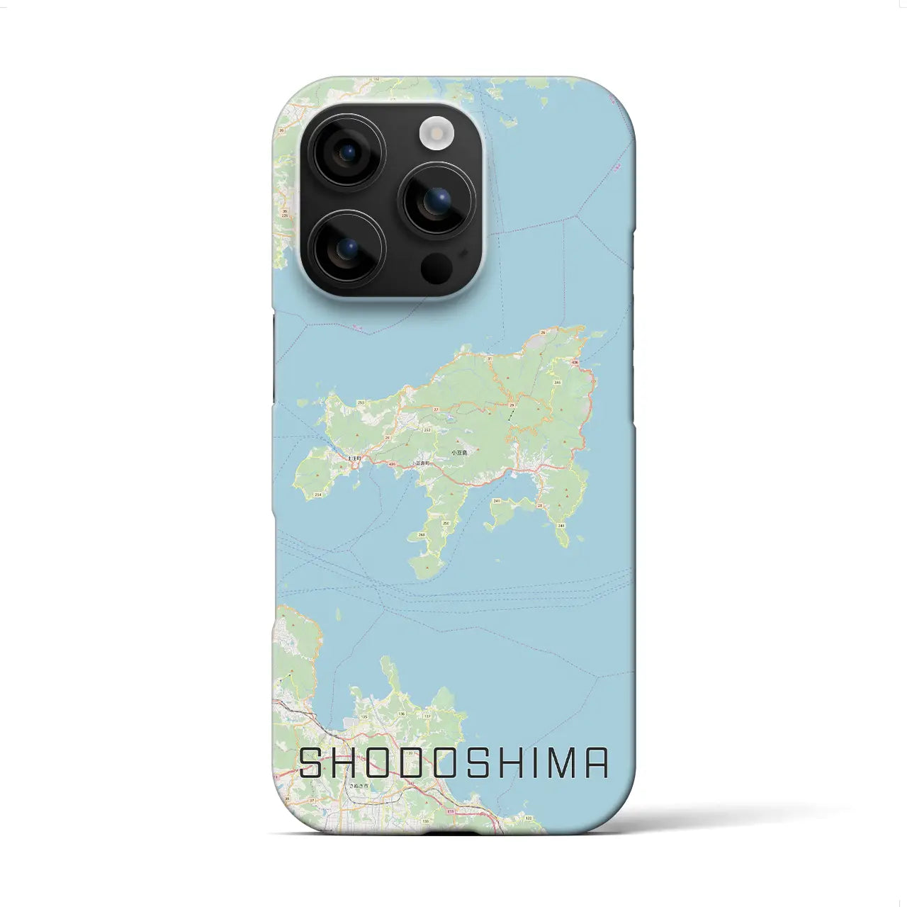 【小豆島(香川県)】地図柄iPhoneケース(バックカバータイプ)