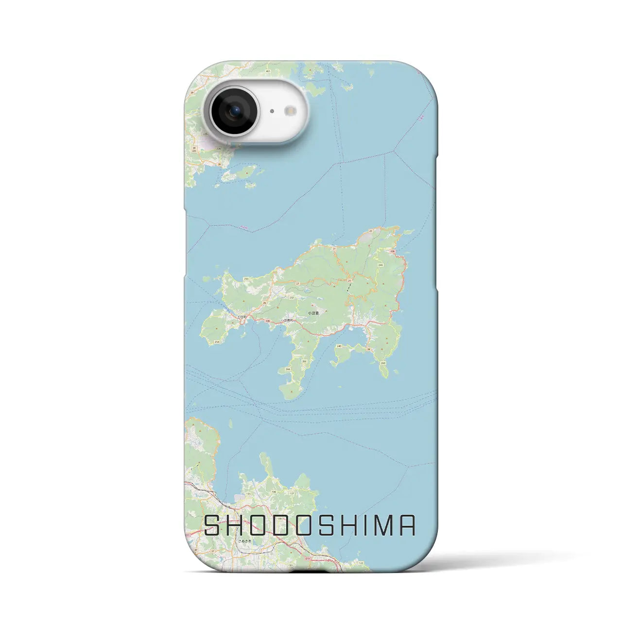 【小豆島(香川県)】地図柄iPhoneケース(バックカバータイプ)