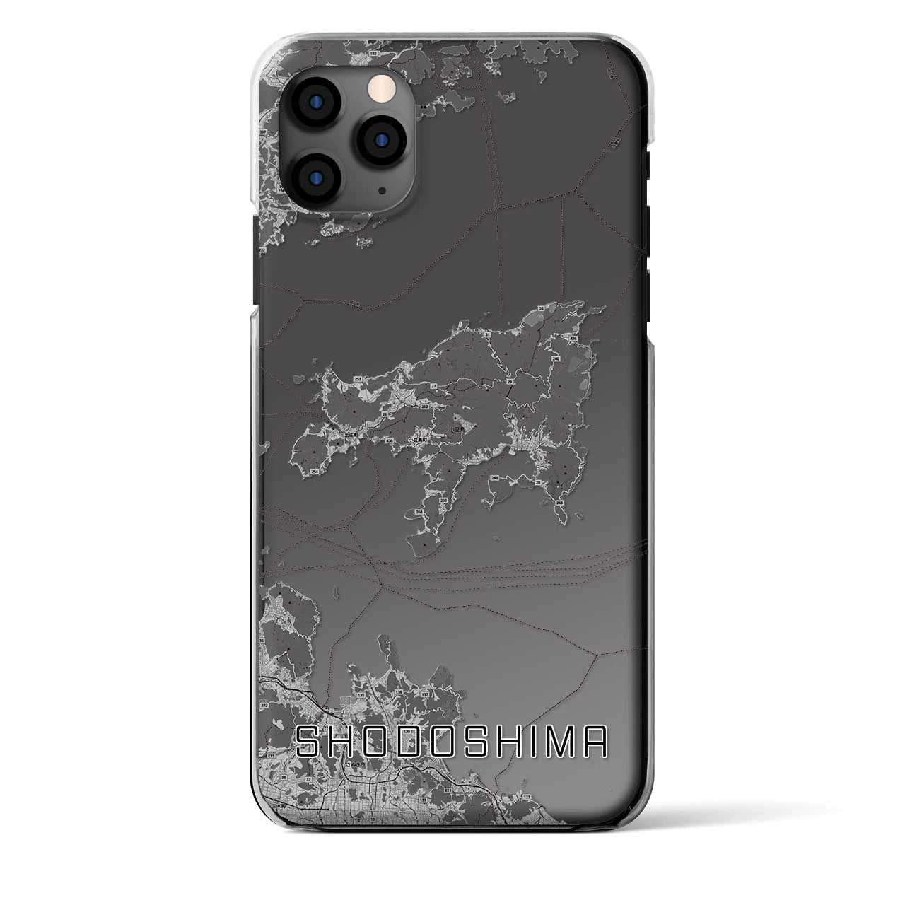 【小豆島(香川県)】地図柄iPhoneケース(クリアタイプ)