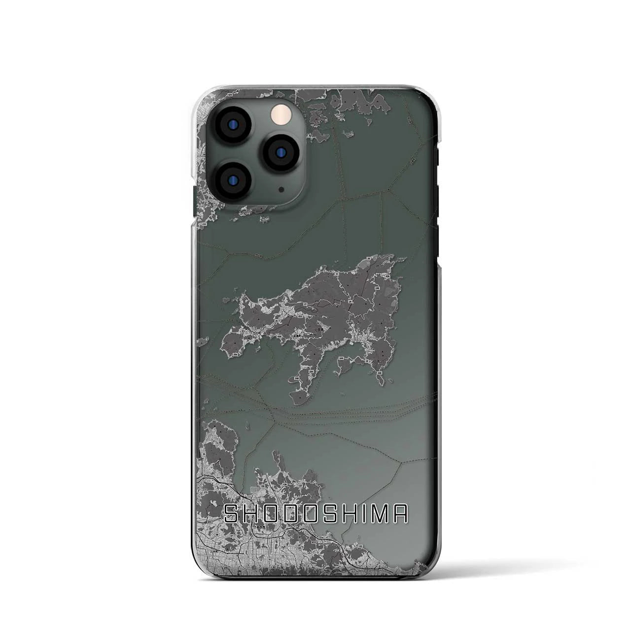 【小豆島(香川県)】地図柄iPhoneケース(クリアタイプ)