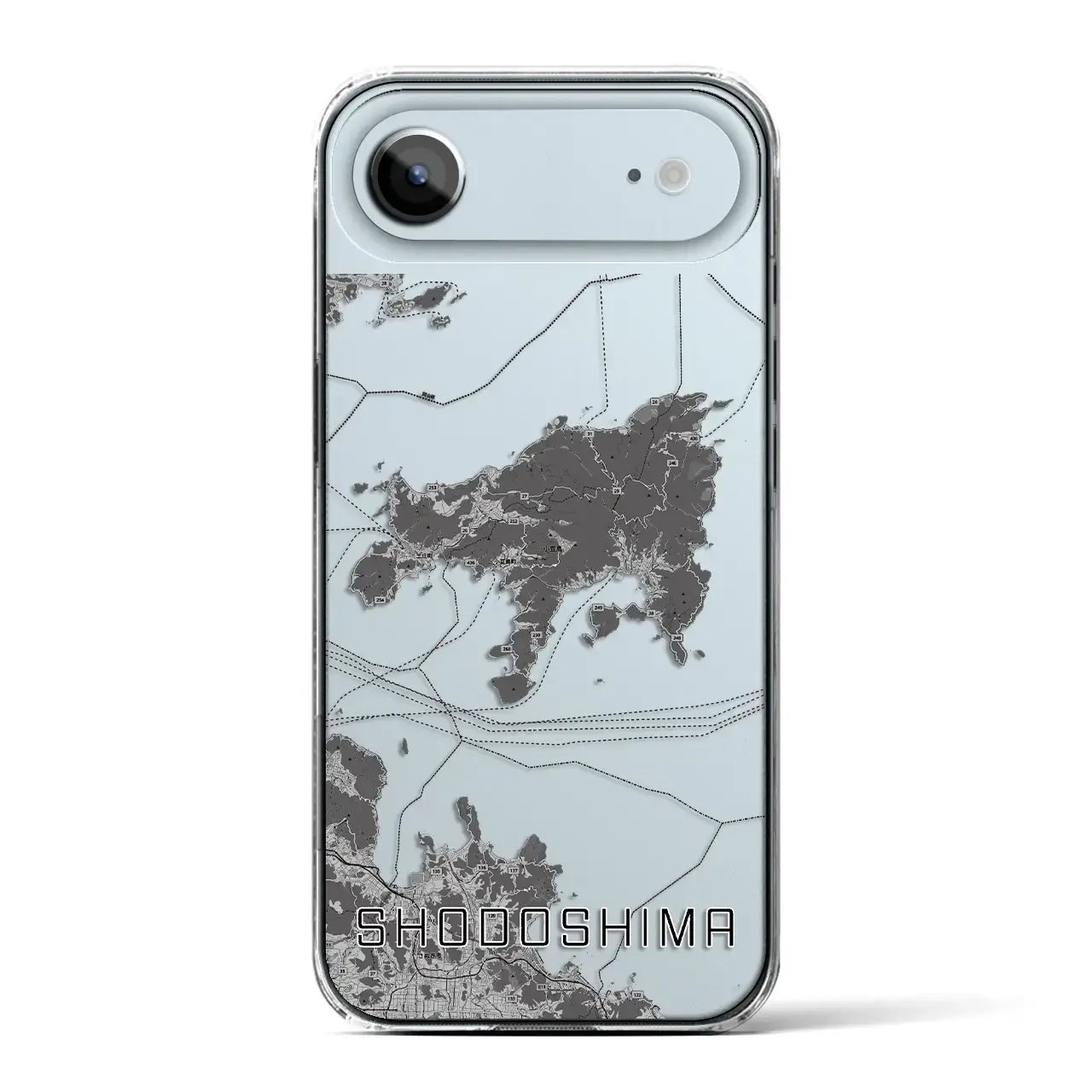 【小豆島(香川県)】地図柄iPhoneケース(クリアタイプ)