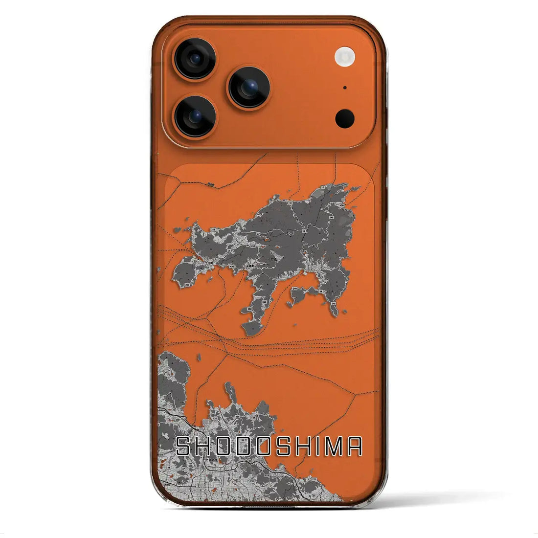 【小豆島(香川県)】地図柄iPhoneケース(クリアタイプ)