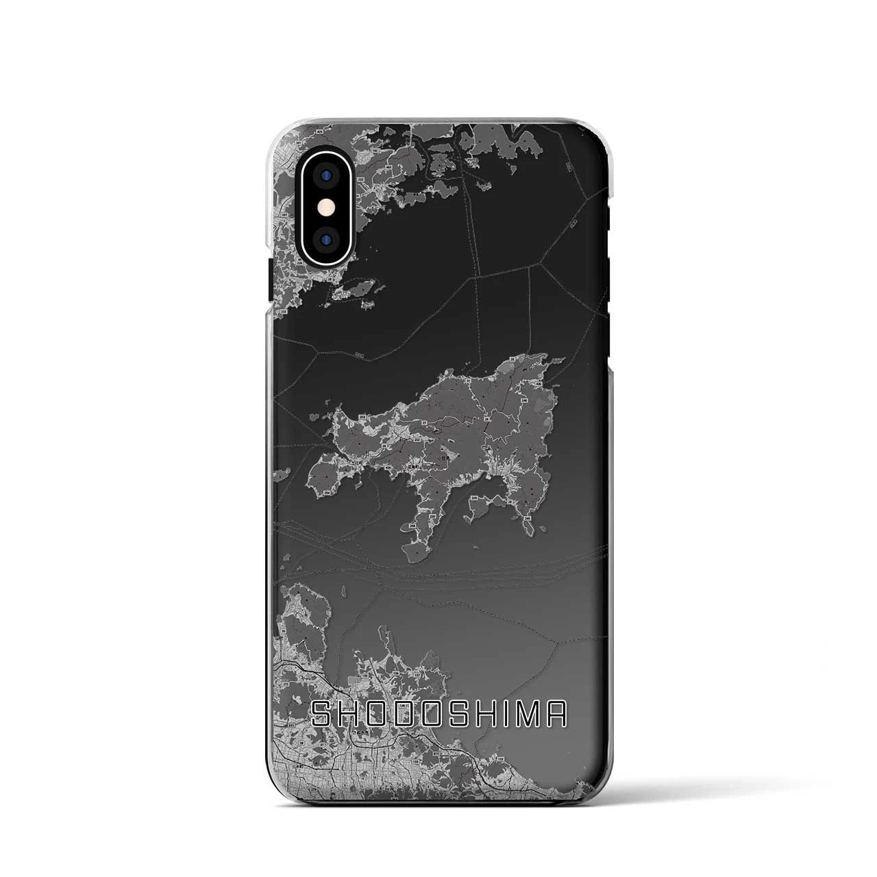 【小豆島(香川県)】地図柄iPhoneケース(クリアタイプ)