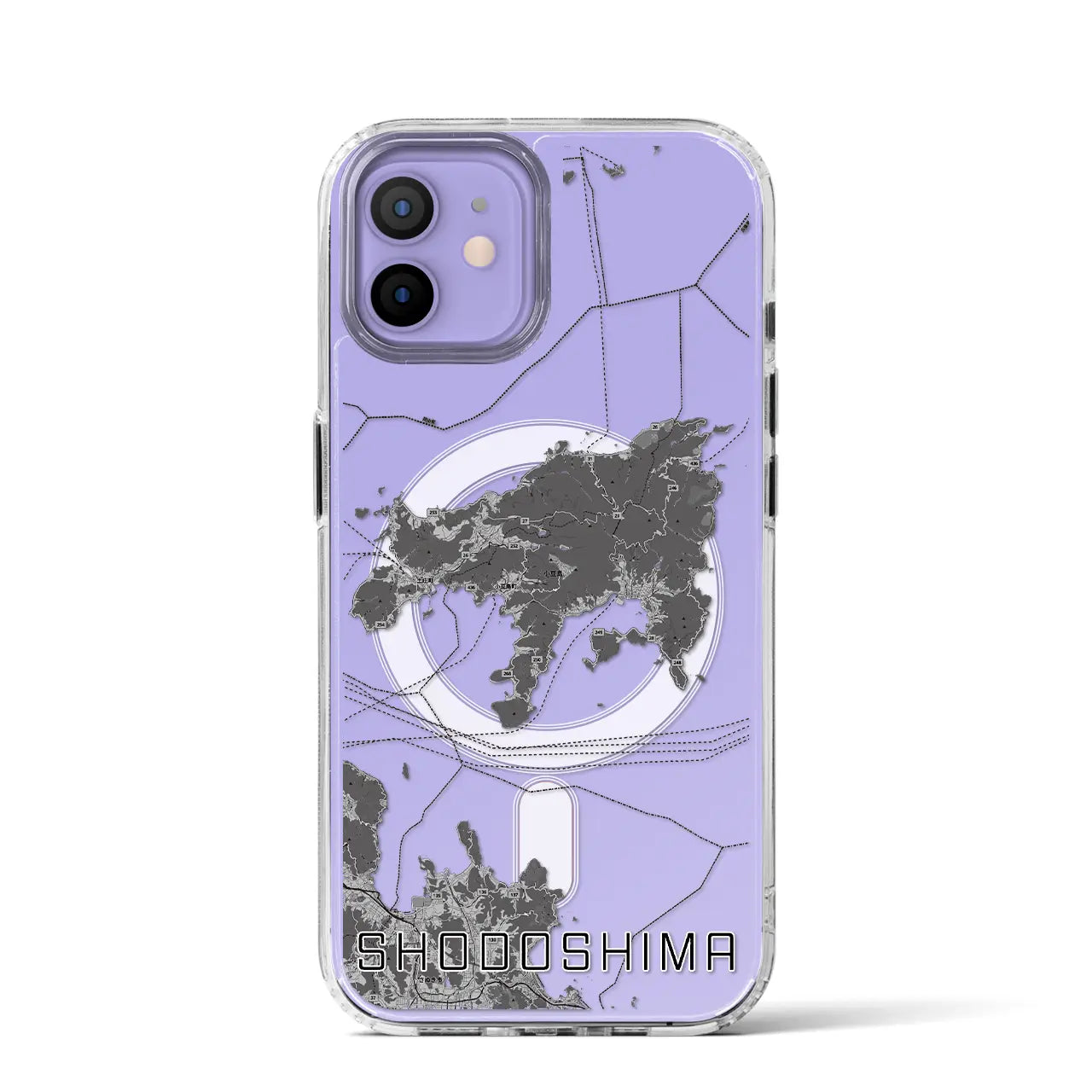【小豆島(香川県)】地図柄iPhoneケース(MagSafeタイプ)
