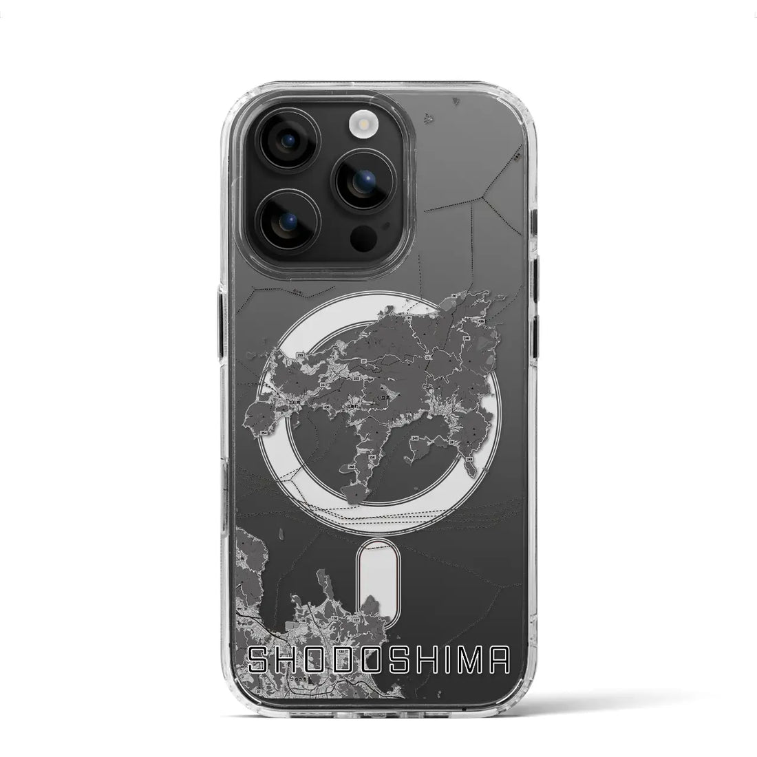 【小豆島(香川県)】地図柄iPhoneケース(MagSafeタイプ)