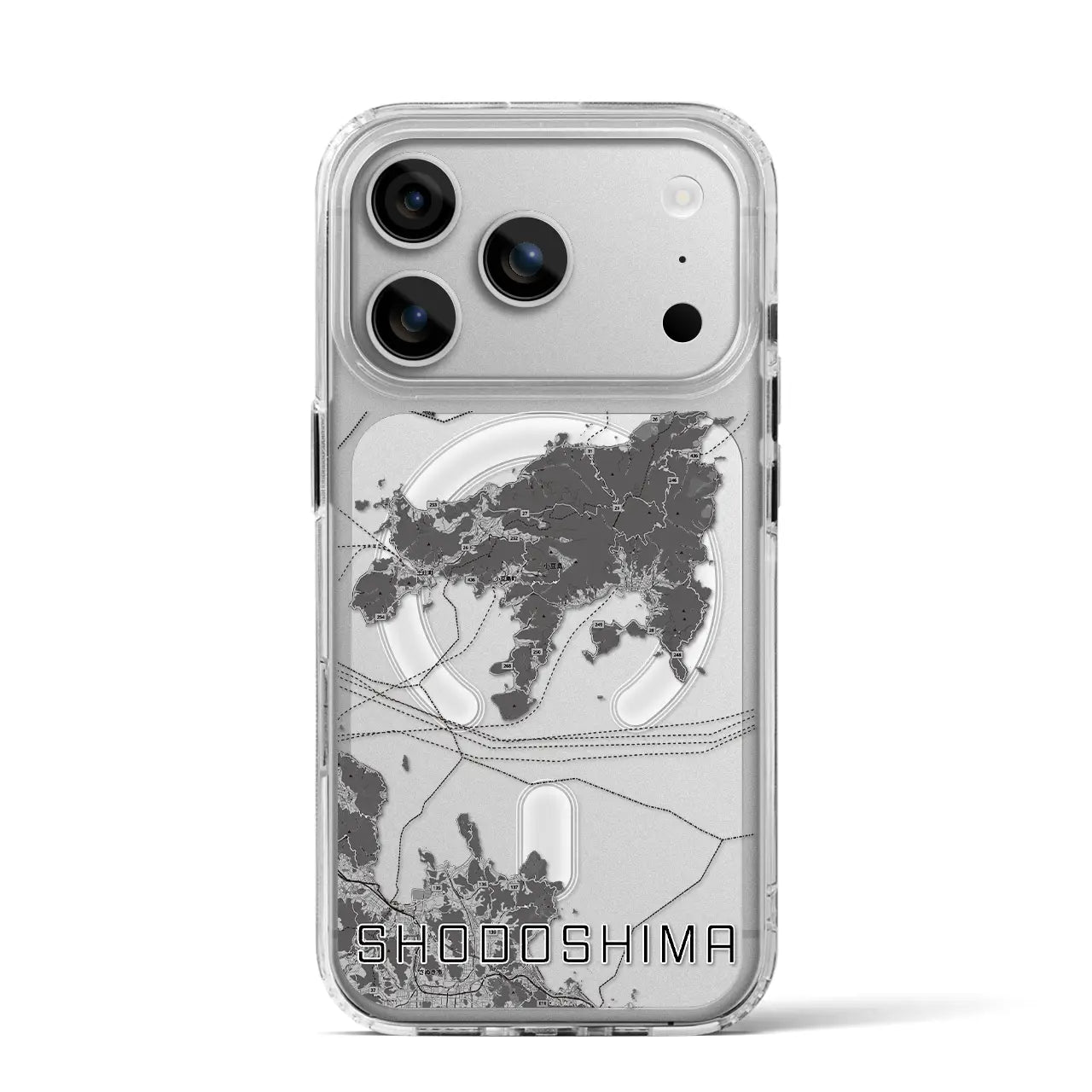 【小豆島(香川県)】地図柄iPhoneケース(MagSafeタイプ)