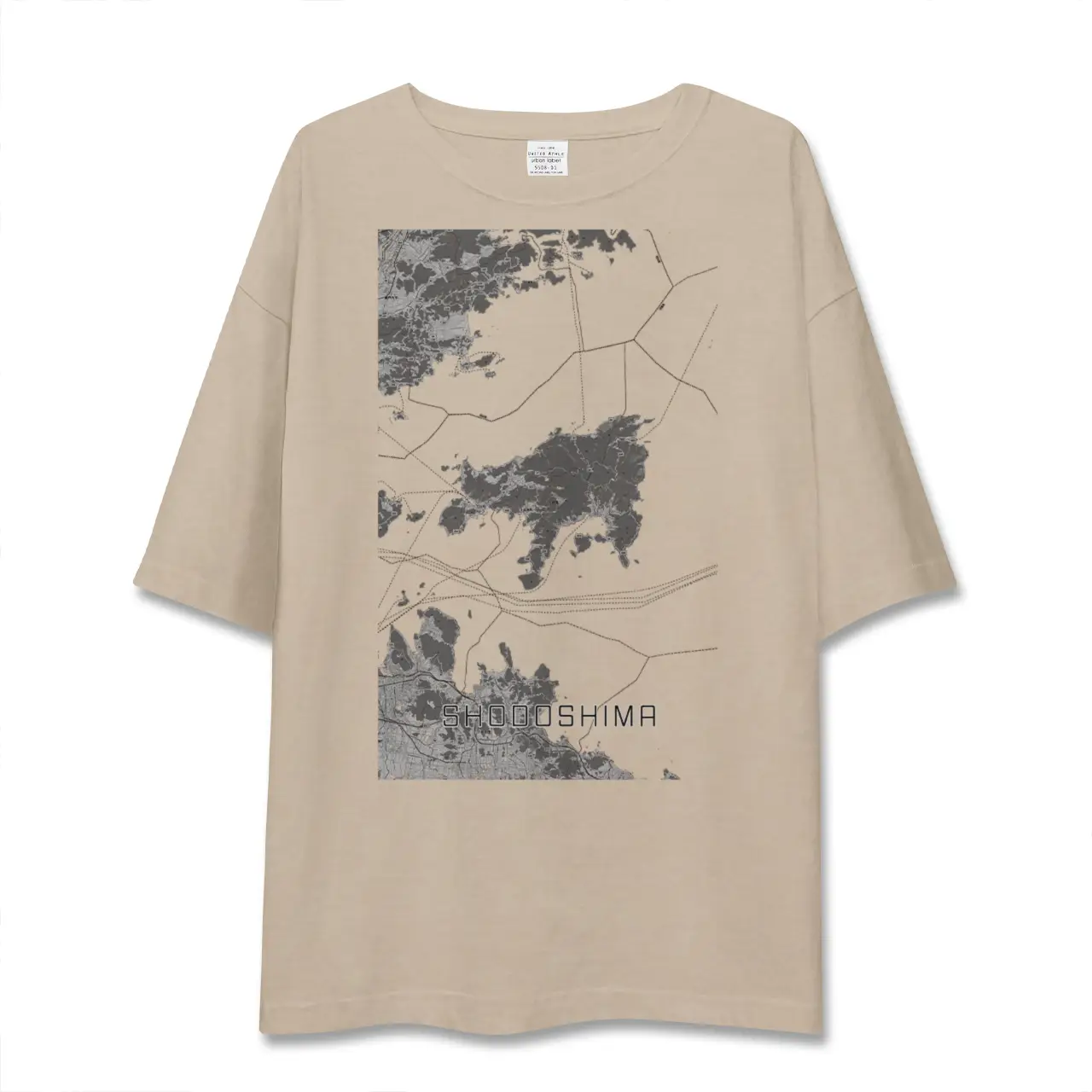 【小豆島(香川県)】地図柄ビッグシルエットTシャツ