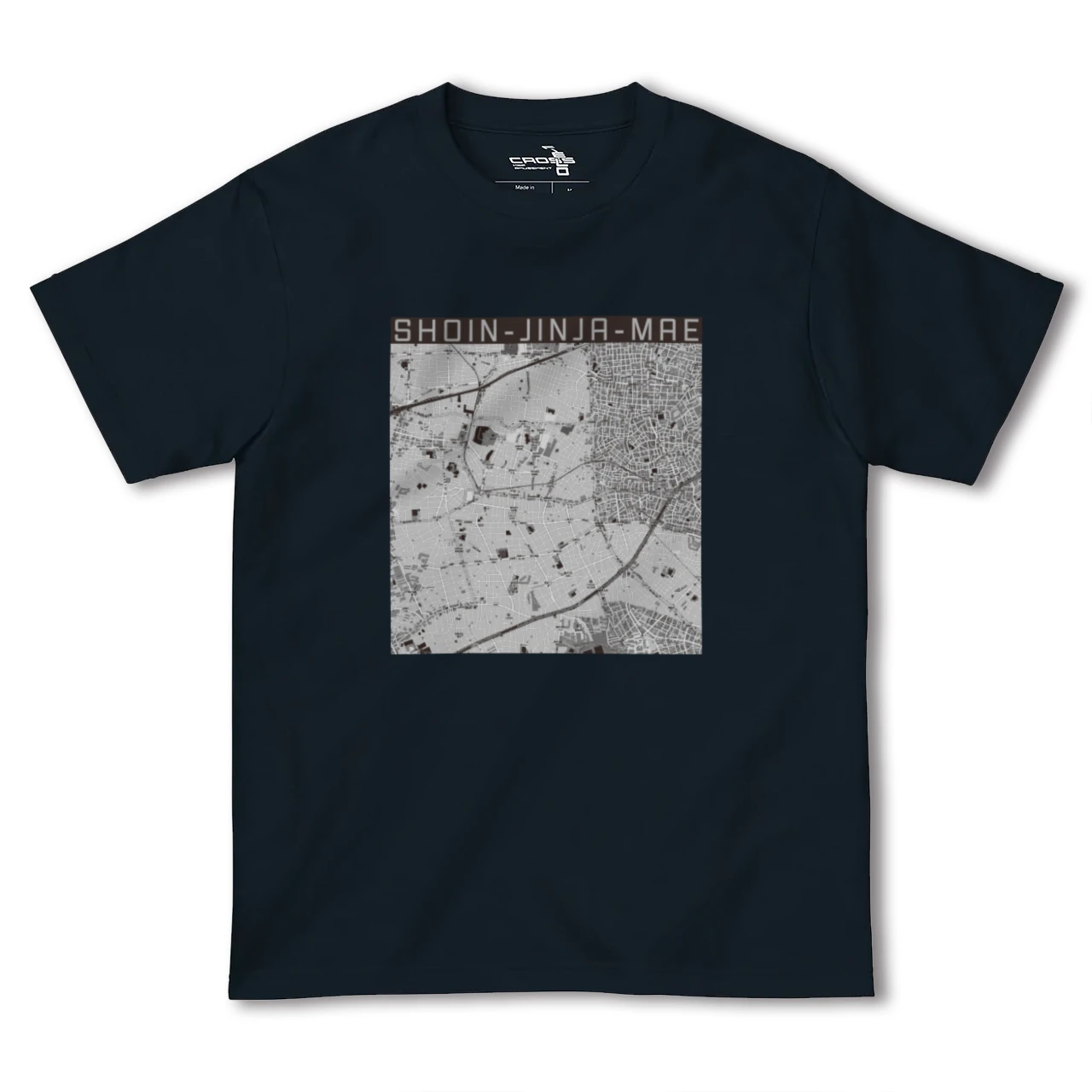 【松陰神社前(東京都)】地図柄ヘビーウェイトTシャツ