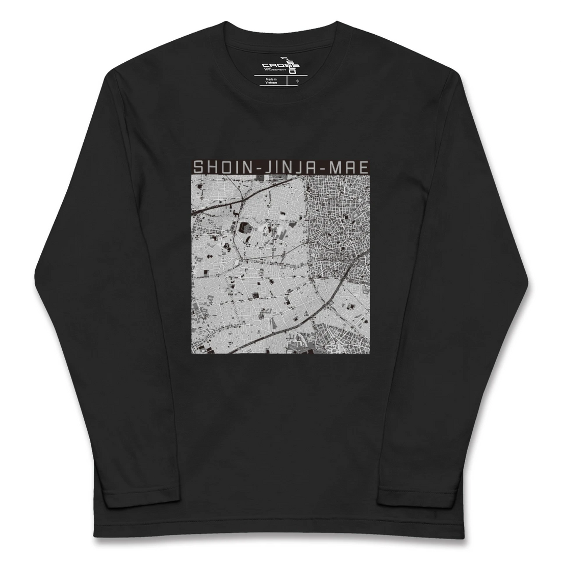 【松陰神社前(東京都)】地図柄ロングスリーブTシャツ