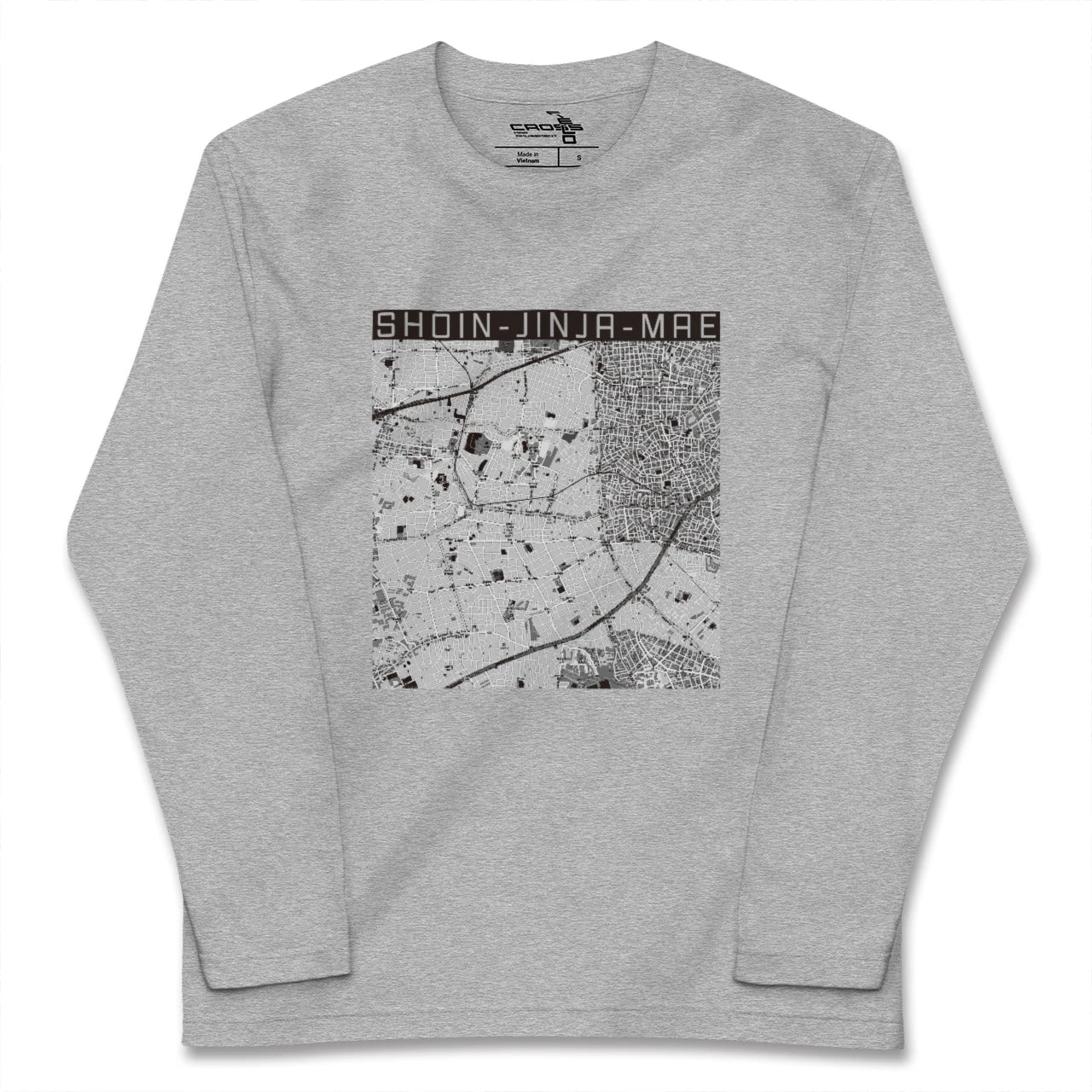 【松陰神社前(東京都)】地図柄ロングスリーブTシャツ