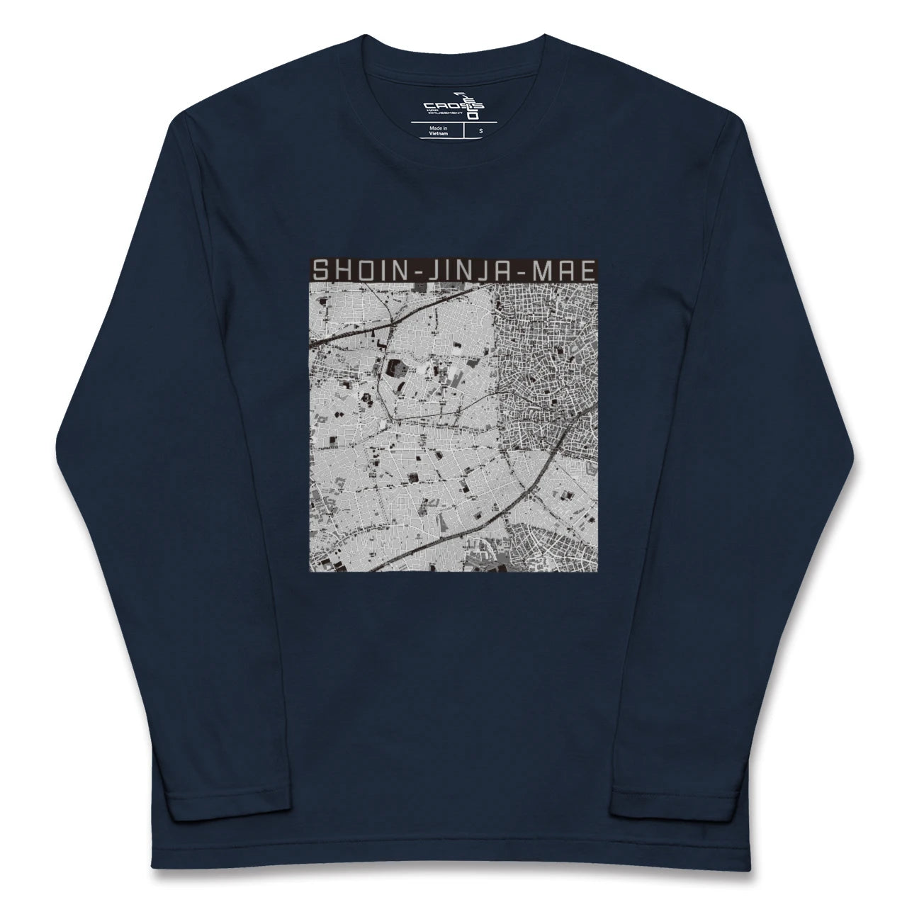 【松陰神社前(東京都)】地図柄ロングスリーブTシャツ