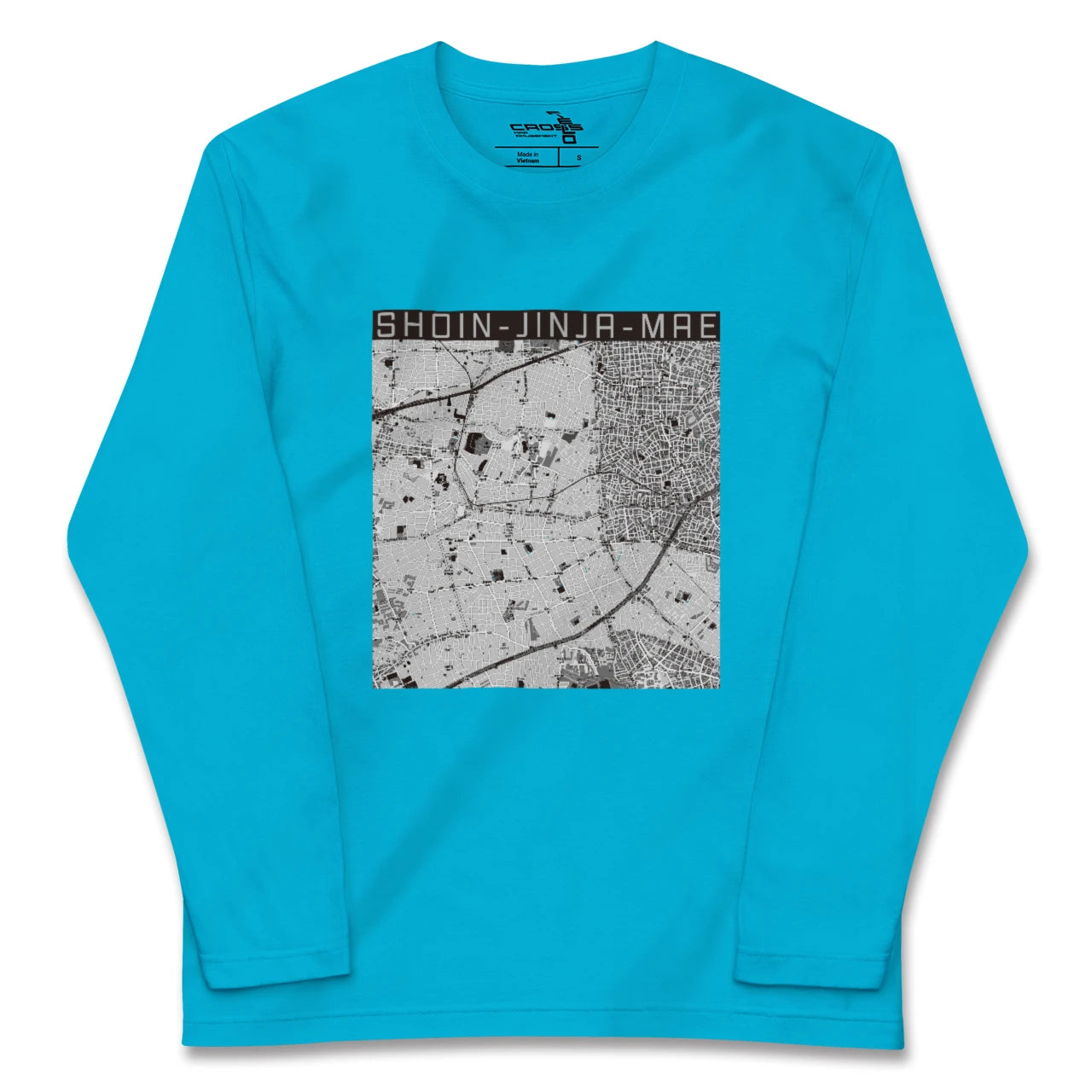 【松陰神社前(東京都)】地図柄ロングスリーブTシャツ