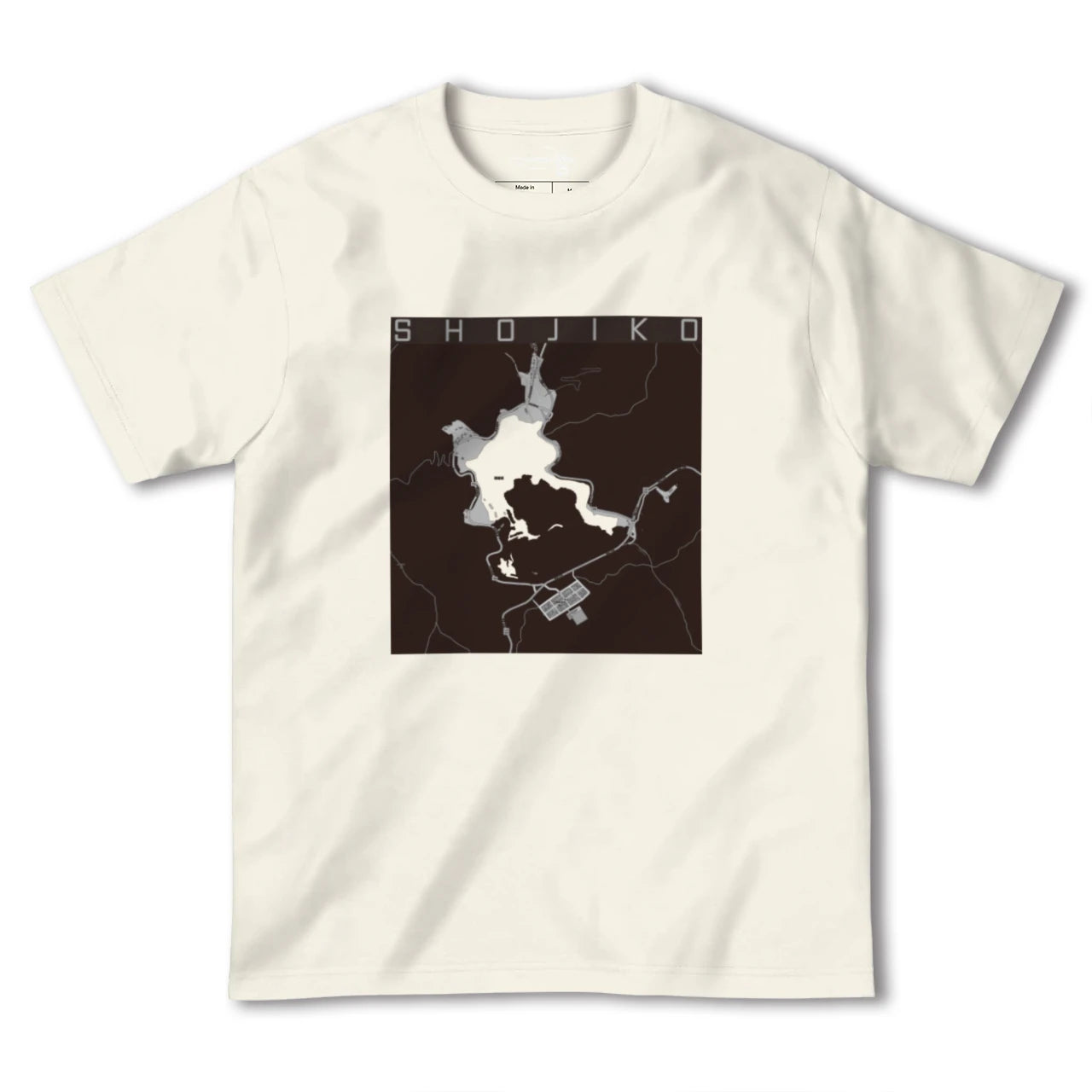 【精進湖(山梨県)】地図柄ヘビーウェイトTシャツ