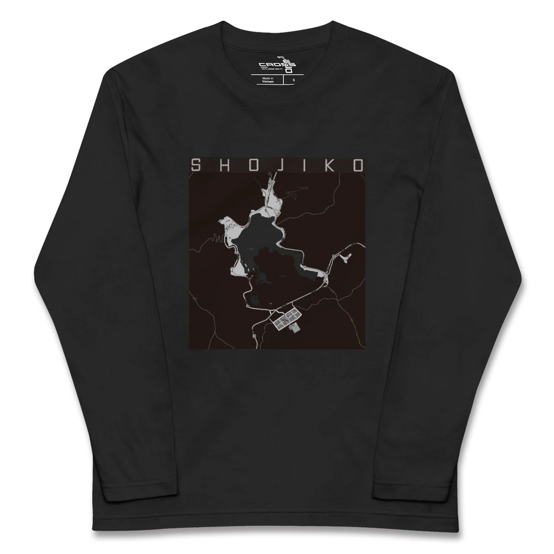 【精進湖(山梨県)】地図柄ロングスリーブTシャツ