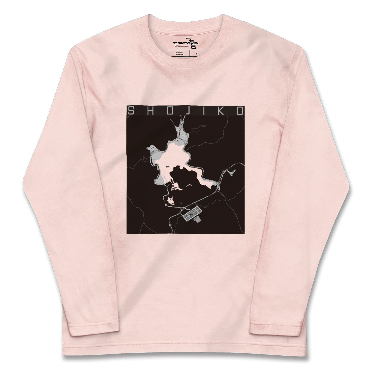 【精進湖(山梨県)】地図柄ロングスリーブTシャツ