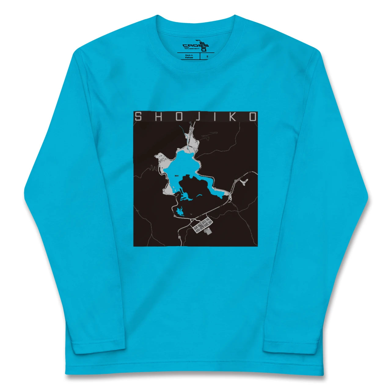 【精進湖(山梨県)】地図柄ロングスリーブTシャツ