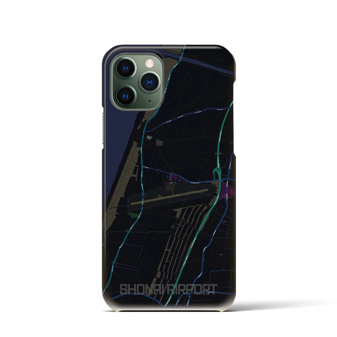 【庄内空港(山形県)】地図柄iPhoneケース(バックカバータイプ)