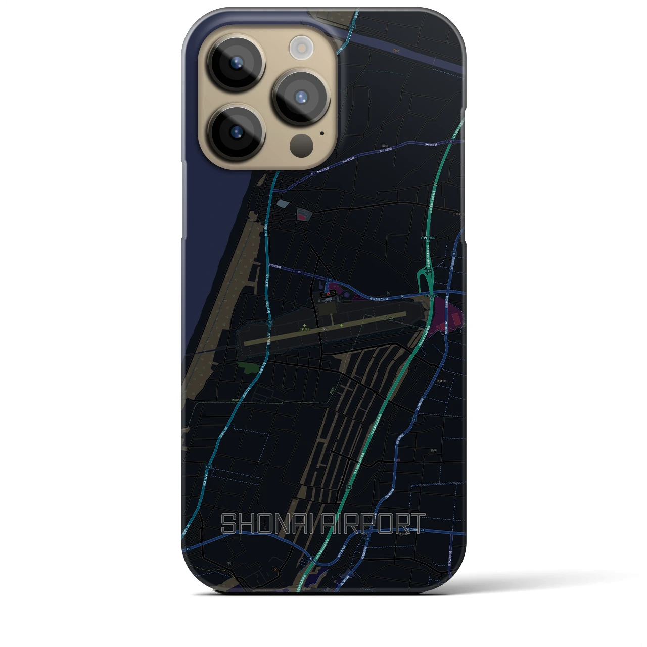 【庄内空港(山形県)】地図柄iPhoneケース(バックカバータイプ)