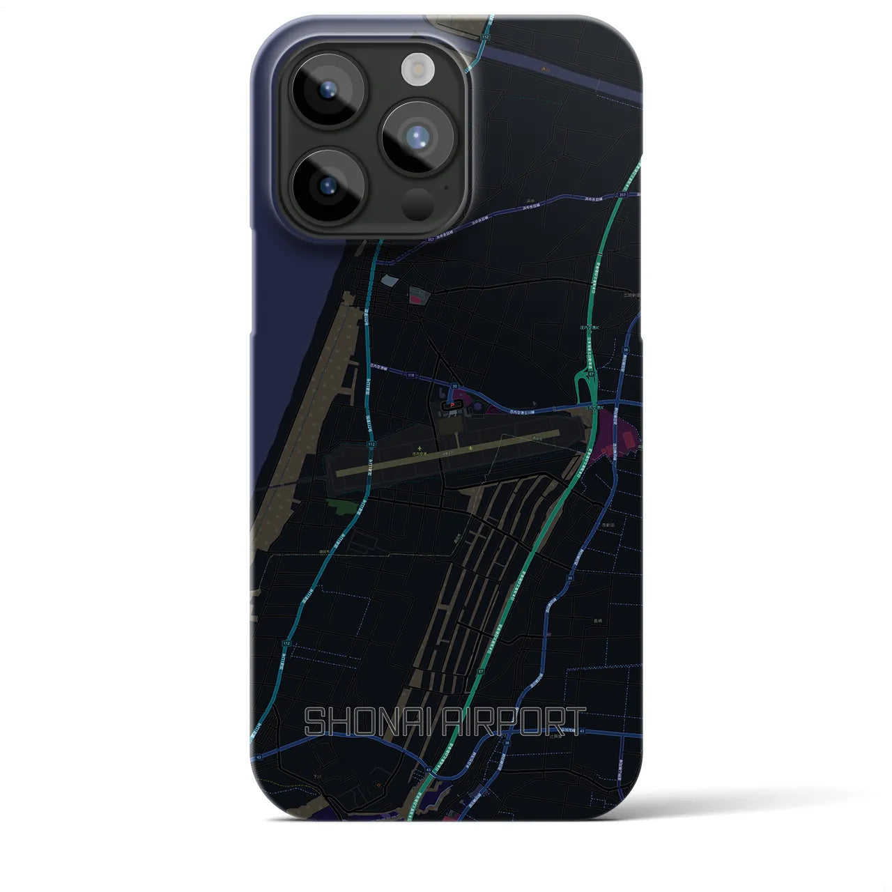 【庄内空港(山形県)】地図柄iPhoneケース(バックカバータイプ)