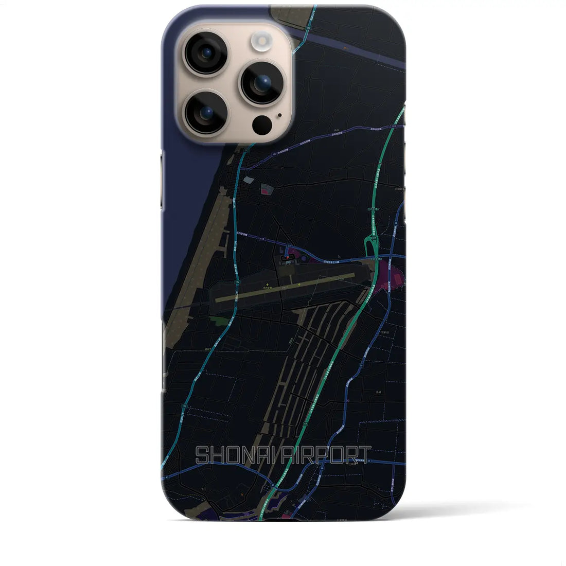 【庄内空港(山形県)】地図柄iPhoneケース(バックカバータイプ)