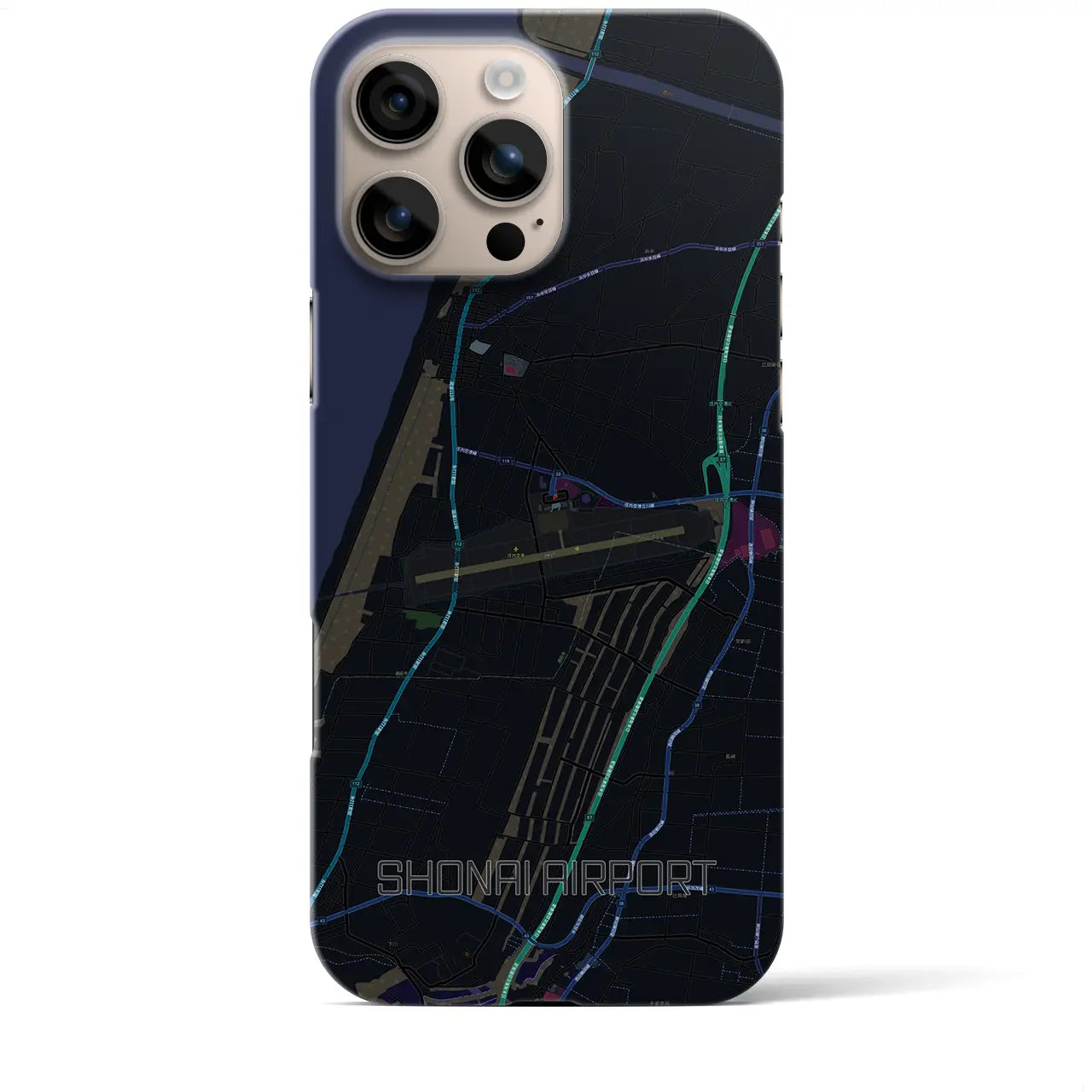 【庄内空港(山形県)】地図柄iPhoneケース(バックカバータイプ)