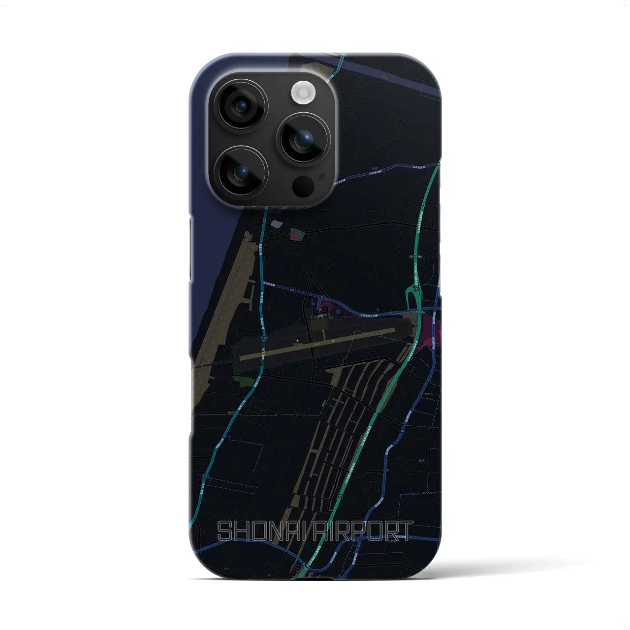 【庄内空港(山形県)】地図柄iPhoneケース(バックカバータイプ)