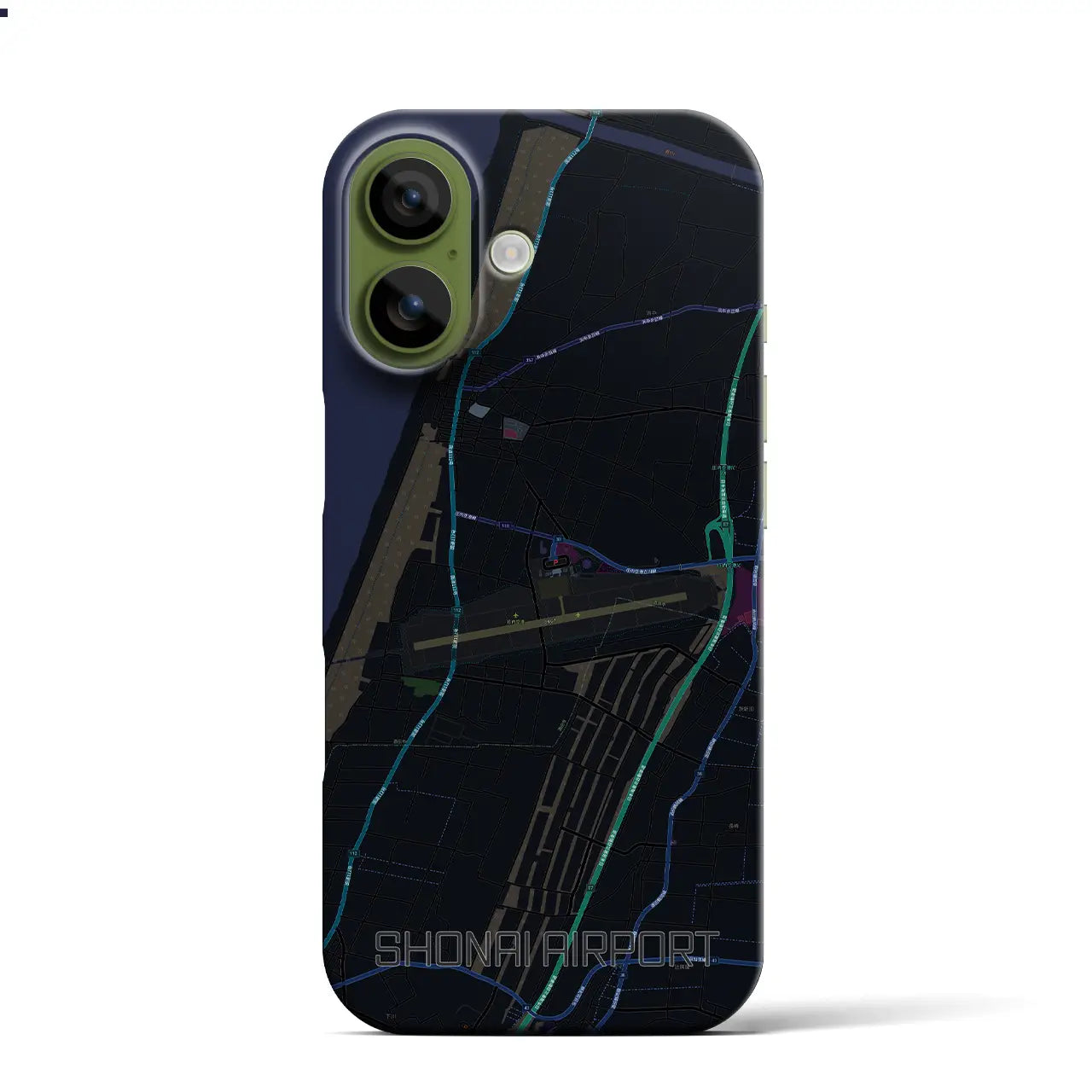 【庄内空港(山形県)】地図柄iPhoneケース(バックカバータイプ)