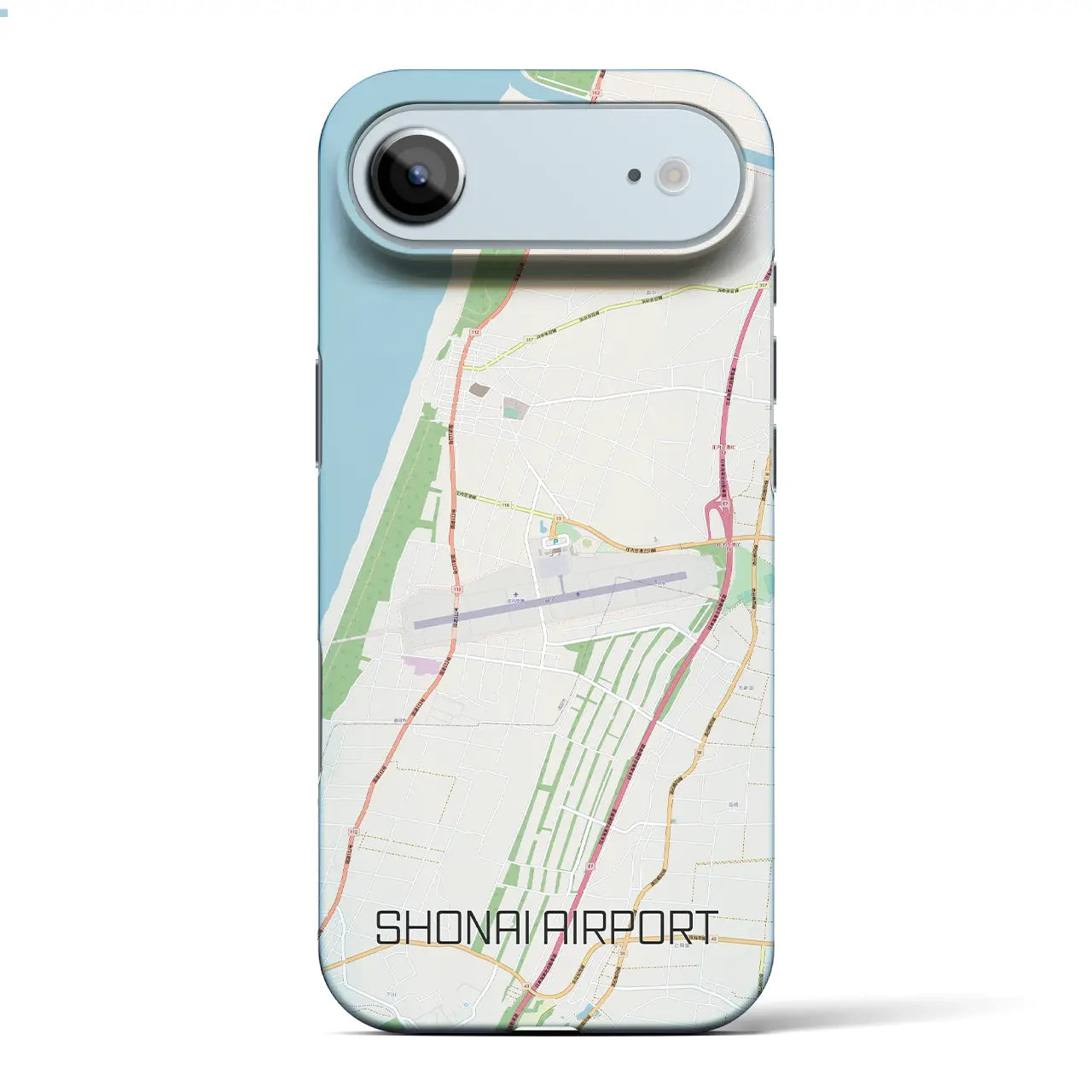 【庄内空港(山形県)】地図柄iPhoneケース(バックカバータイプ)