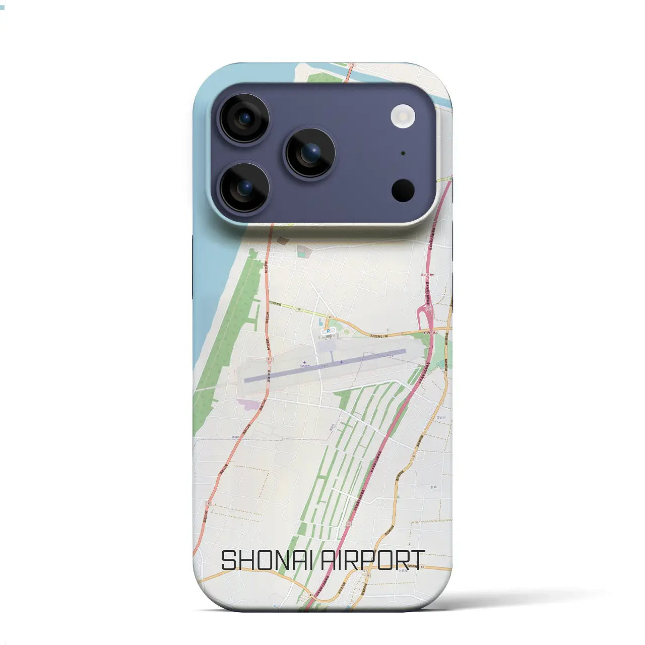 【庄内空港(山形県)】地図柄iPhoneケース(バックカバータイプ)