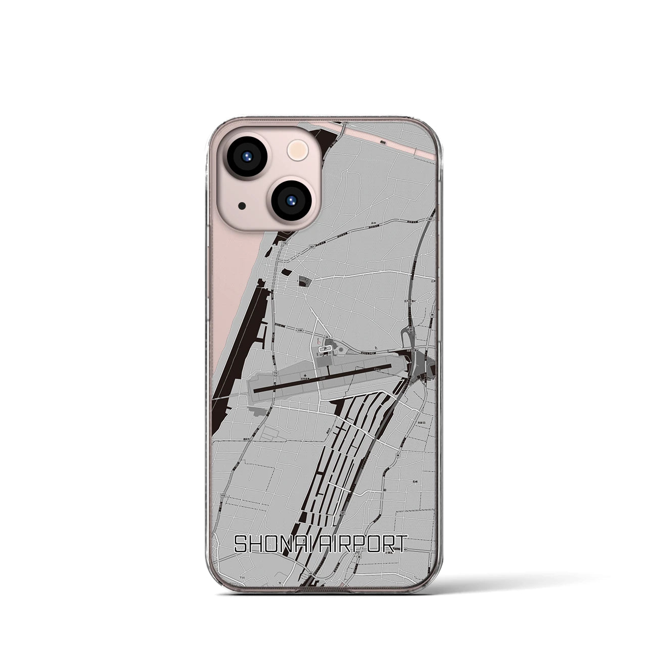 【庄内空港(山形県)】地図柄iPhoneケース(クリアタイプ)